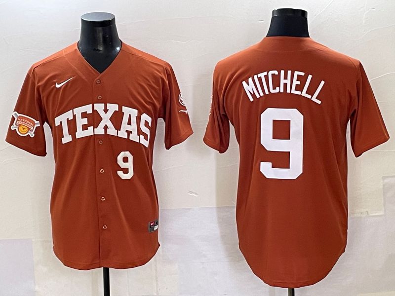 Men 2025 Texas Longhorns #9 Mitchell Brown Joint Name Nike NCAA Jersey style 11